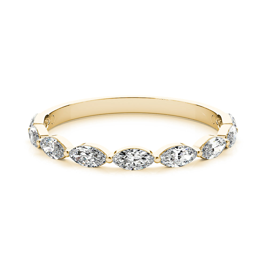 Seven Stone 0.70 ct. Marquise Cut Diamond Wedding Ring-VIRABYANI